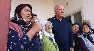 Çocuksuz 100. yılı kutlayan köye Muharrem İnce börek ikram etti