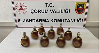 Çorum'da jandarmadan kaçak içki operasyonu
