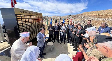 Cudi Dağı'nda şehitler anıtının açılışı şehit aileleri tarafından yapıldı