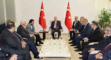 Cumhurbaşkanı Erdoğan, Irak Temsilciler Meclisi Başkanı Halbusi'yi kabul etti