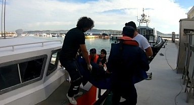Dalış teknesinde rahatsızlanan yolcu Sahil Güvenlik tarafından karaya çıkarıldı