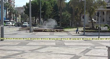 Denizli'nin merkezine bırakılan sefer tası korku dolu anlar yaşattı