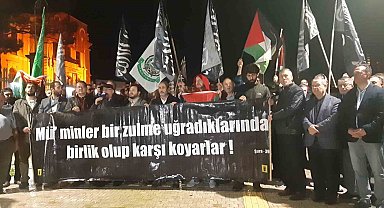 Edirne'de İsrail'in saldırıları protesto edildi