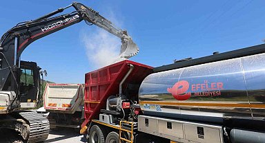 Efeler Belediyesi yol yapım çalışmalarını sürdürüyor