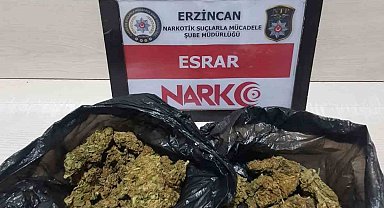 Erzincan'da 75.40 gram esrar ele geçirildi