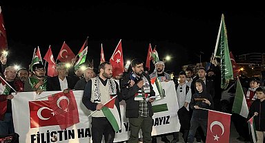 Eskişehir'de Filistin'e destek konvoyu