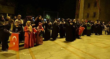 Gazze'de gerçekleştirilen hastane saldırısı Isparta'da protesto edildi