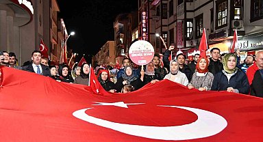 Gümüşhane'de bin kişi Filistin için yürüdü