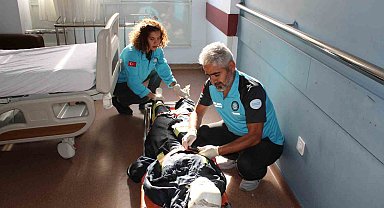 Hastanede heyecan dolu tatbikat