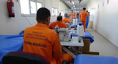 Hastanelerin tekstil malzemelerini hükümlü ve tutuklular üretiyor