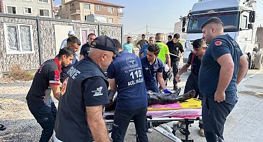 Hatay'da kamyonun hidrolik sistemi patladı: 1 kişi yaralandı