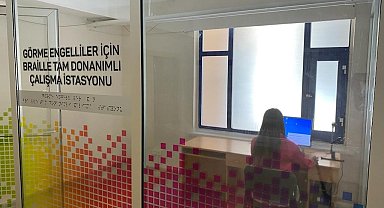 Hitit Üniversite'sinden görme engelli öğrenciler için çalışma odası