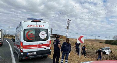 Hurdaya dönen araçtan sağ salim çıktı