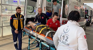 İnşaat alanındaki çukura düşen işçi yaralandı