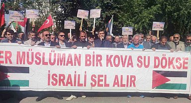 İsrail'in Filistin işgali Iğdır'da protesto edildi