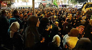 İsrail'in Gazze'deki hastaneye saldırısı Van'da protesto edildi