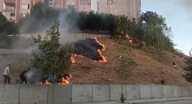 İstanbul'da asker eğlencesinde atılan havai fişekten çıkan yangın güçlükle söndürüldü