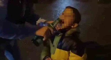 İstanbul'da skandal görüntü: Küçük çocuğa alkol içirip video çektiler