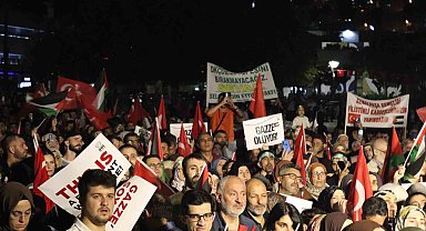 İzmir'de Filistin'e destek mitingi