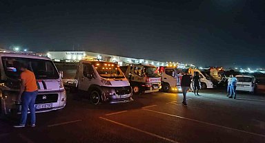 İzmir'de oto çekici konvoyu: İsrail'i kınadılar