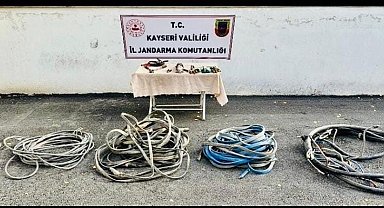 Jandarmadan kablo hırsızlarına suçüstü