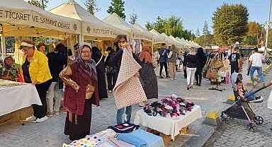 Kadınların el emeği sokağına yoğun ilgi