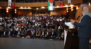 Kahta'da 'Filistin Biziz, Biz Filistiniz' konferansı düzenlendi