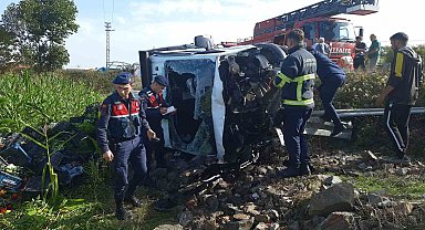 Kamyonet şarampole devrildi: 1 yaralı