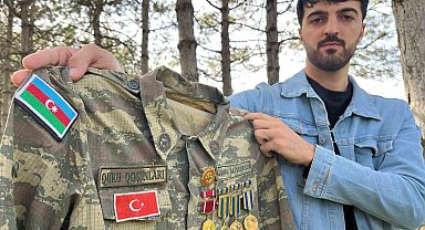 Karabağ Savaşı'nda gazi olan genç Türkiye'de askere gidecek