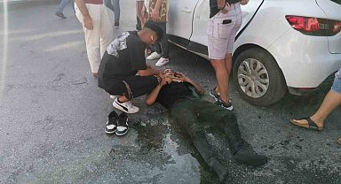 Kaskını kafasında değil yanında taşıyan sürücü ölümden döndü