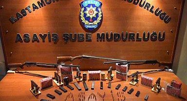 Kastamonu'da çok sayıda ruhsatsız silah ele geçirildi