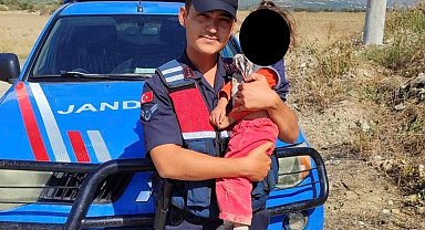 Kayıp çocuğu jandarma bir saat içinde buldu
