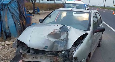 Kaza yaptı, aracını bırakıp gitti