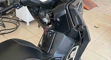 Kaza yerinden çalınan motosiklet bulundu