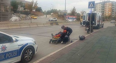 Kırıkkale'de motosiklet devrildi: 1 yaralı