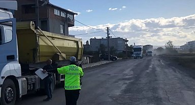 Kırklareli'nde yük taşıyan araçlar denetlendi