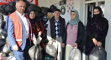 Kızılay'dan 200 kişiye giyim yardımı