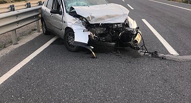 Kontrolden çıkan otomobil kaza yaptı: 2 yaralı