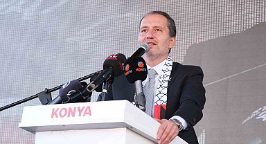 Konya'da 'Özgür Filistin' mitingi düzenlendi