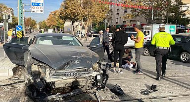 Konya'da dönüş yasağı olan kavşakta kaza: 1 yaralı