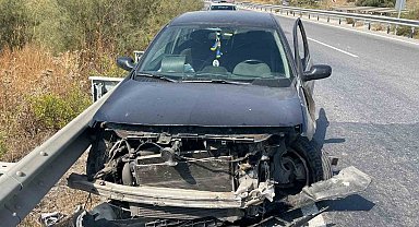 Köpeğe çarpmamak için canından oluyordu