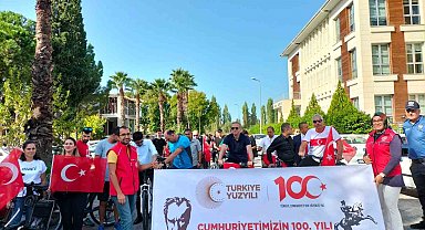 Köyceğizli bisikletçiler Cumhuriyet'in 100. Yılı için pedalladı