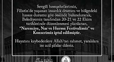 Kozan'da 'Narenciye, Nar ve Hurma Festivali' iptal edildi