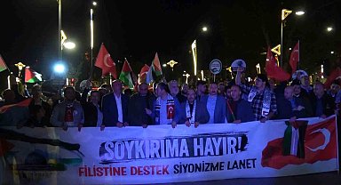 Kütahya'da 'Filistin'e destek siyonizme lanet' mitingi