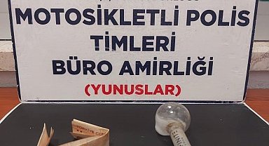 Kütahya'da motosikletli şansın üzerinde uyuşturucu ele geçirildi