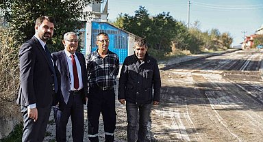 Kütahya'nın Okmeydanı Mahallesinde asfalt mesaisi