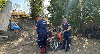 Kuyuya düşen yavru kediyi itfaiye kurtardı