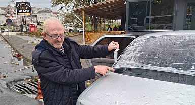 Maganda kurşunu otomobile isabet etti