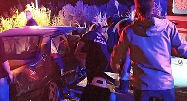 Manisa'da otomobil zeytin bahçesine uçtu: 1 ölü