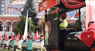 Melikgazi'nin 'Cumhuriyet Treni' çocuklar için kalktı